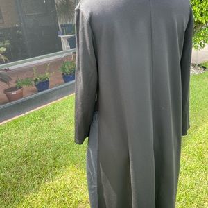 All cotton long sleeve black dress